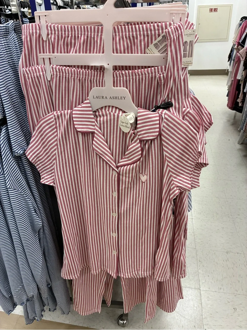 Laura Ashley Woman’s Red & White Stripe 3 piece Set